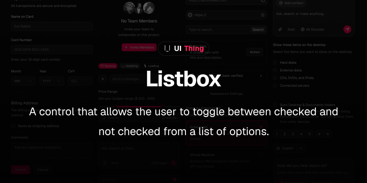 Listbox | UI Thing